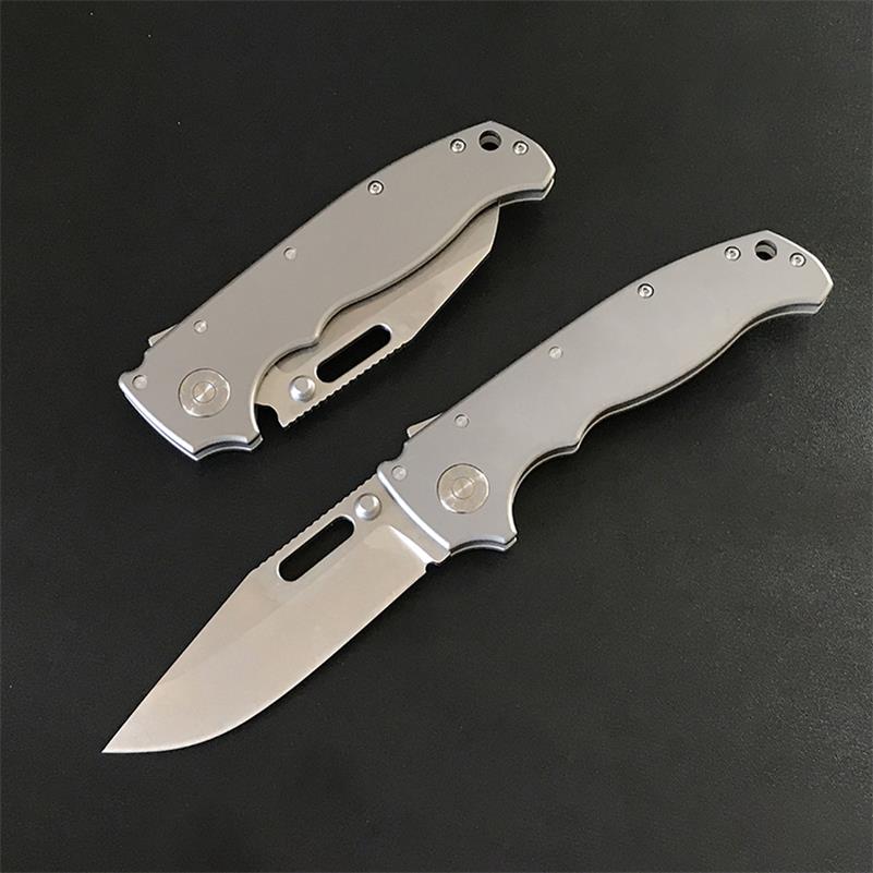 Outdoor Use Folding Pocket Tool Crafted from Silver Titanium Alloy