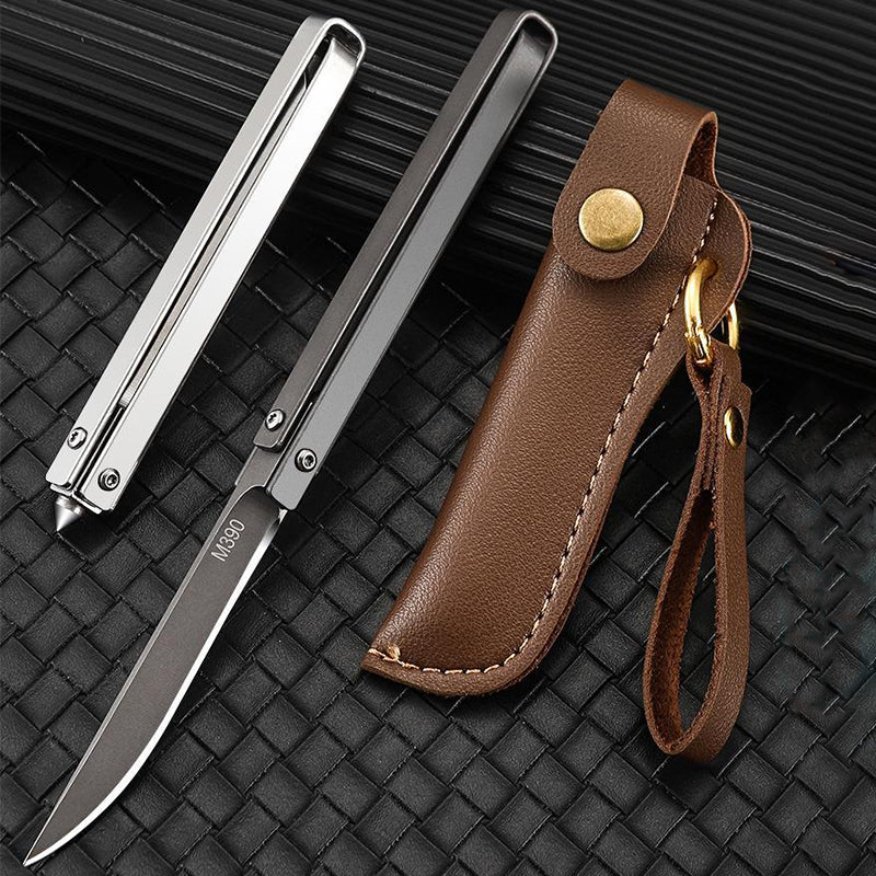Leather Case Included Folding Outdoor Pocket Tool with Handle