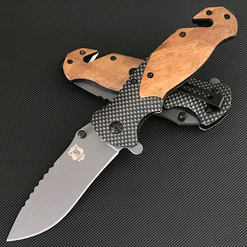 Liome X50 Outdoor Folding EDC Tool with Wooden Handle