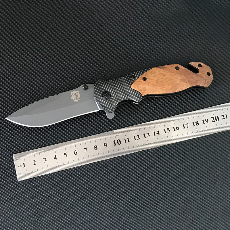 Liome X50 Outdoor Folding EDC Tool with Wooden Handle