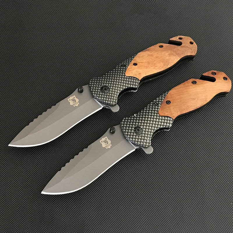 Liome X50 Outdoor Folding EDC Tool with Wooden Handle