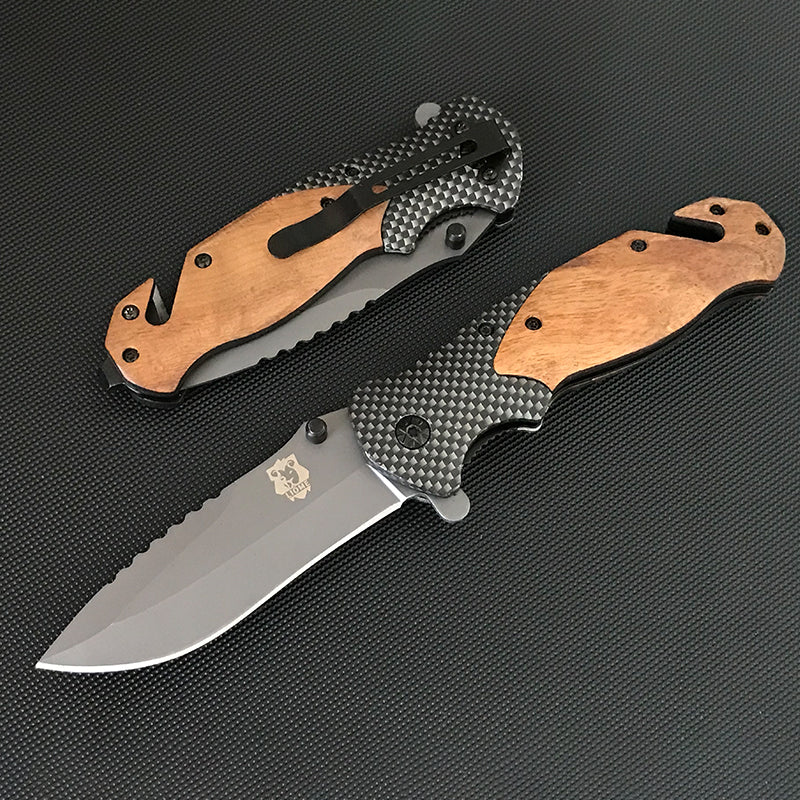 Liome X50 Outdoor Folding EDC Tool with Wooden Handle