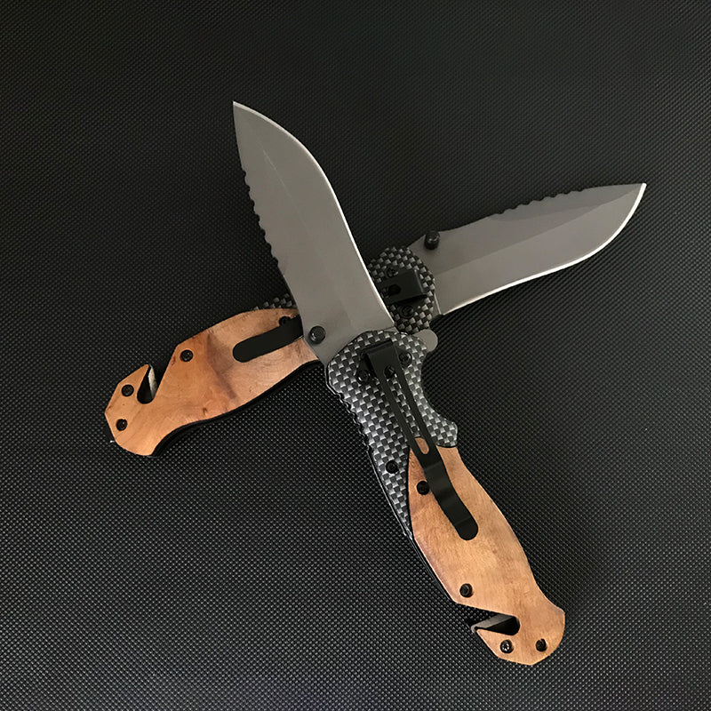 Liome X50 Outdoor Folding EDC Tool with Wooden Handle