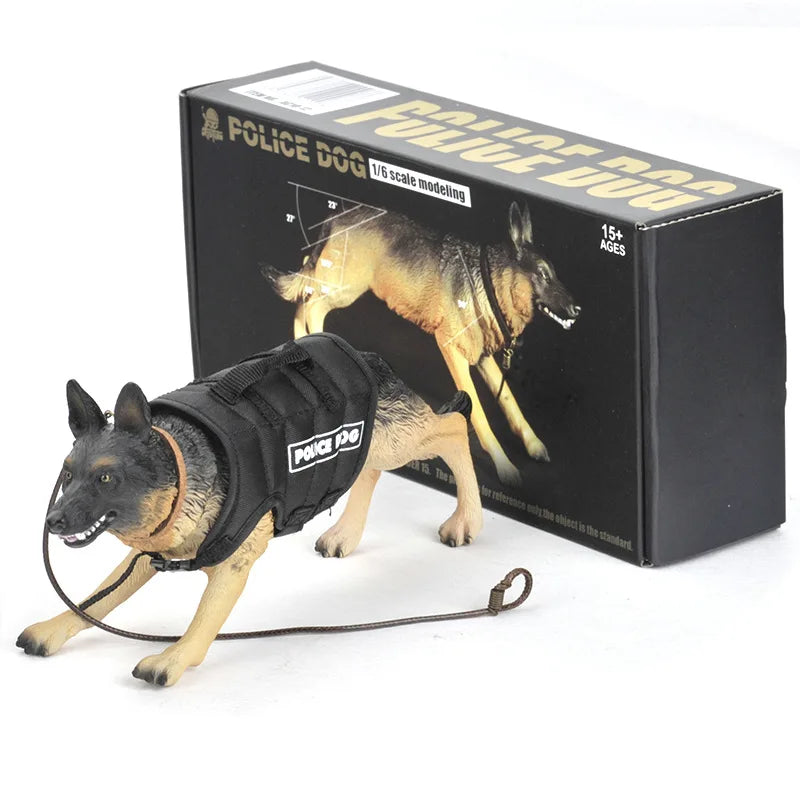 Realistic German Shepherd Police Dog Action Figure