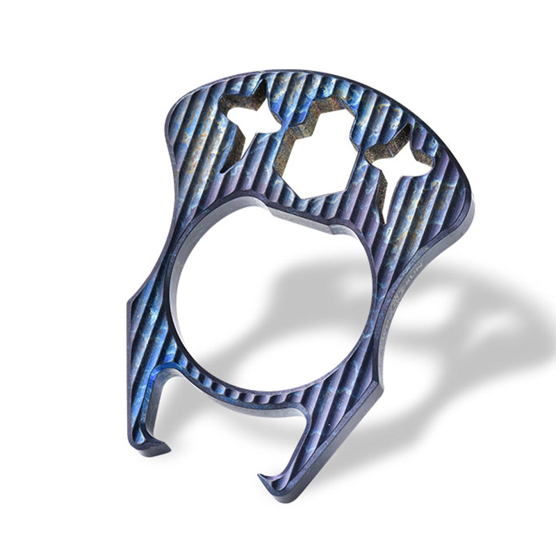 Portable Titanium Multi-Purpose Bottle Opener with Keychain Attachment