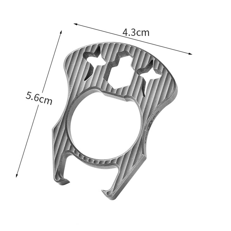Portable Titanium Multi-Purpose Bottle Opener with Keychain Attachment