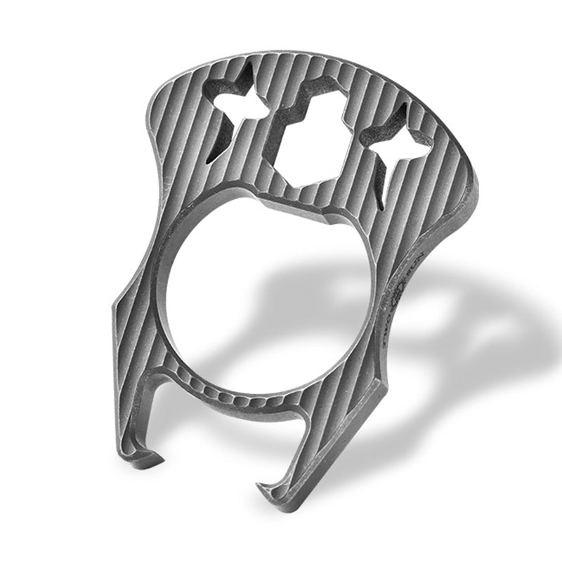 Portable Titanium Multi-Purpose Bottle Opener with Keychain Attachment