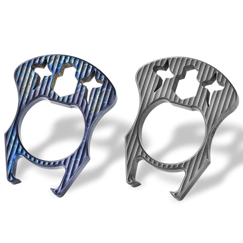 Portable Titanium Multi-Purpose Bottle Opener with Keychain Attachment