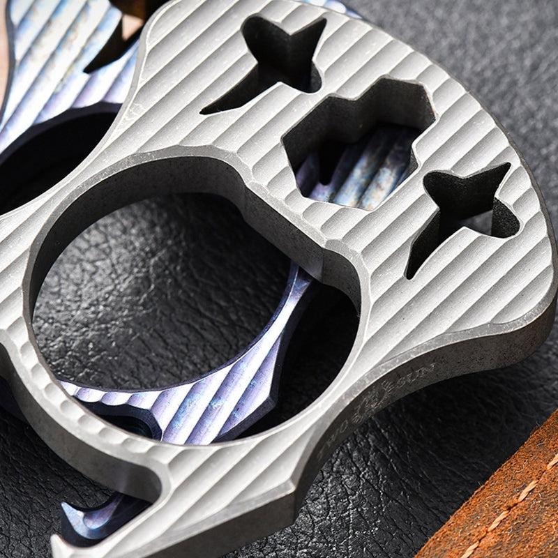 Portable Titanium Multi-Purpose Bottle Opener with Keychain Attachment
