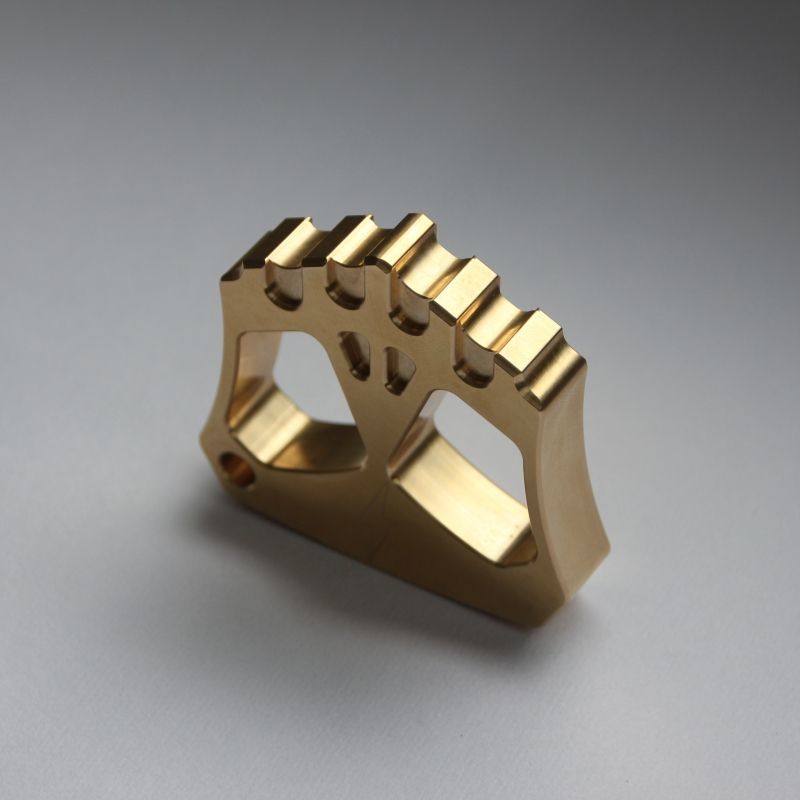 Mini Dual-Hole Brass EDC Tool for Outdoor Backpack Keychains