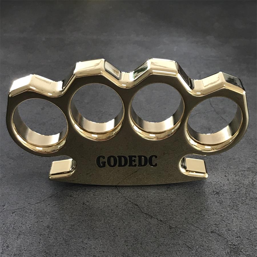 Classic Black Wax GODEC Brass Outdoor Tool with Large Mirror-Polished Hole