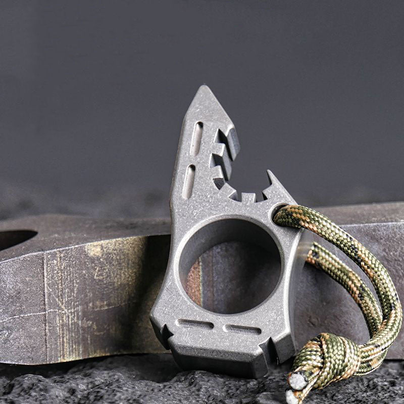 Shark Shaped Outdoor Keychain Tool with Bottle Opening Function