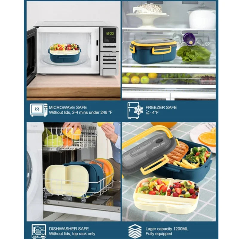 1200ml 2-Layer Portable Bento Box