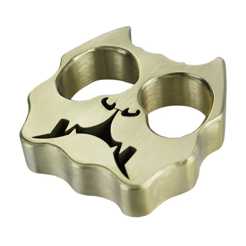 Chunky Brass Double-Hole Dog Design Outdoor Tool