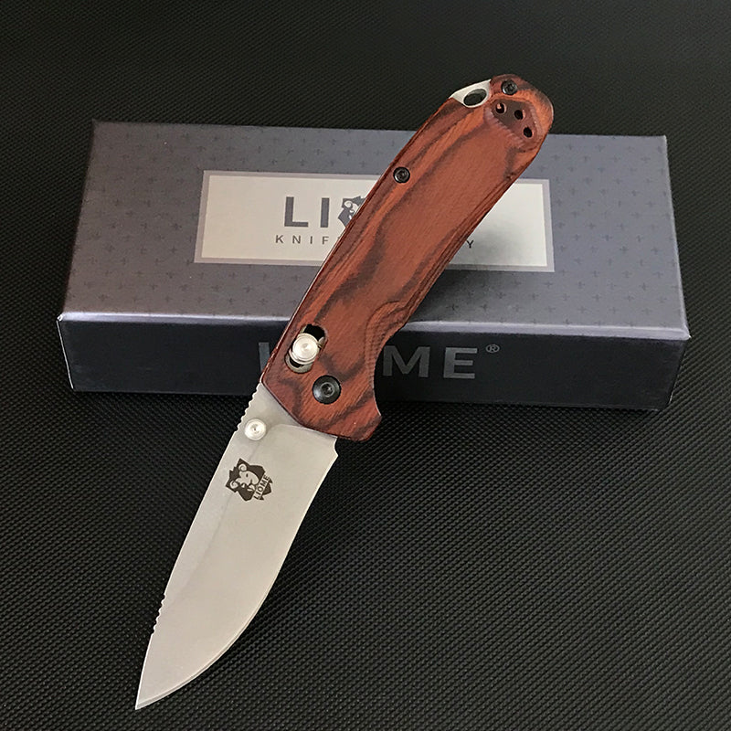Liome 15031 Stonewashed Folding Outdoor Tool with Wooden Grip