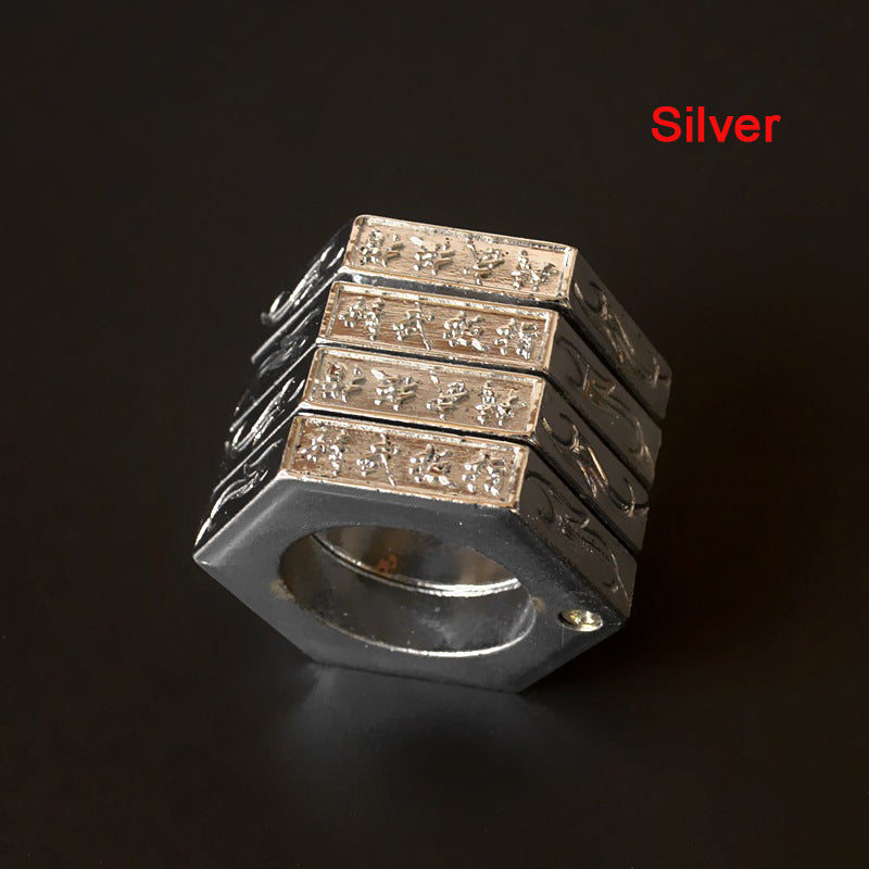 Outdoor EDC Tool with Folding Hexagon Ring and Magic Function