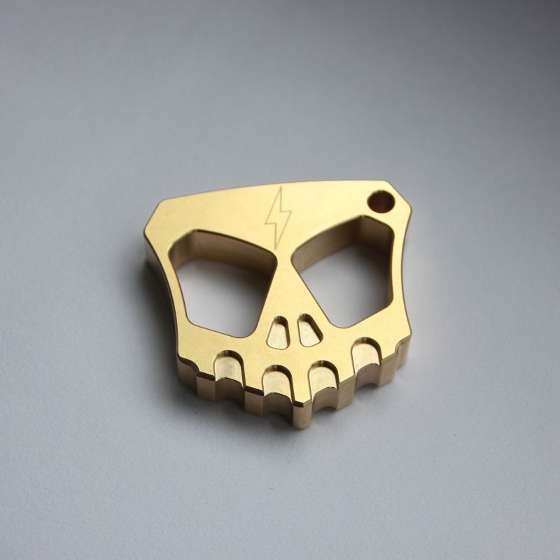 Mini Dual-Hole Brass EDC Tool for Outdoor Backpack Keychains