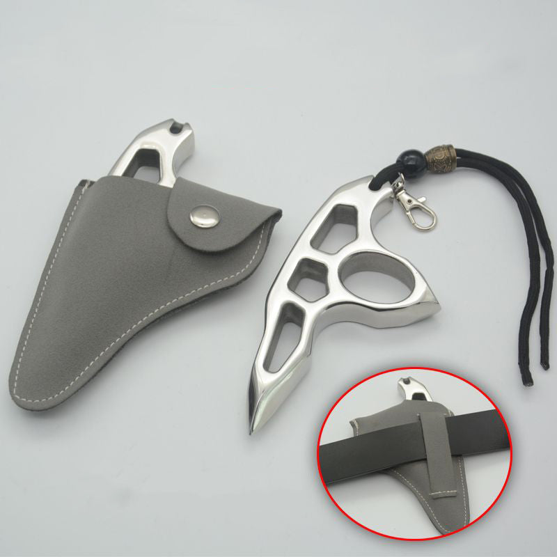 Thick Steel Single Hole EDC Tool Available With or Without Binding Rope