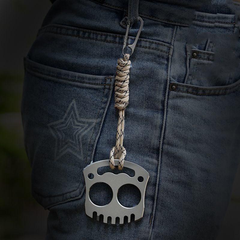 Steel Outdoor Tool with Blushing Skull Multi-function Design