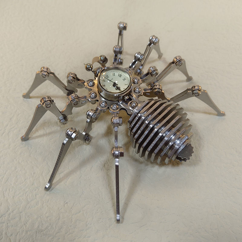 Steel Spider Puzzle Decor with Timeless Appeal