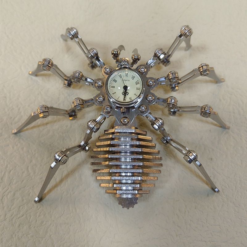 Steel Spider Puzzle Decor with Timeless Appeal