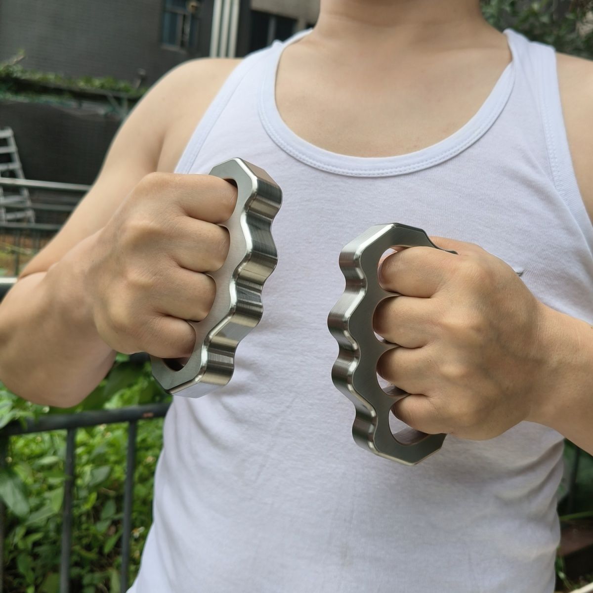 Reinforced Steel Quad-Hole Outdoor Tool