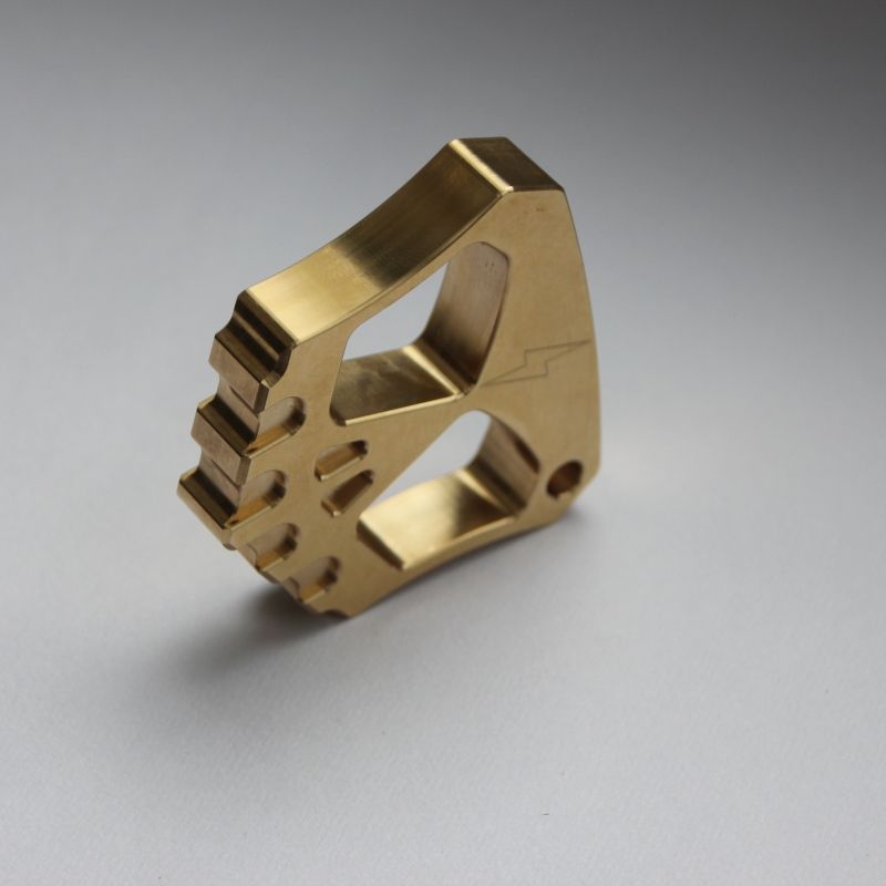 Mini Dual-Hole Brass EDC Tool for Outdoor Backpack Keychains