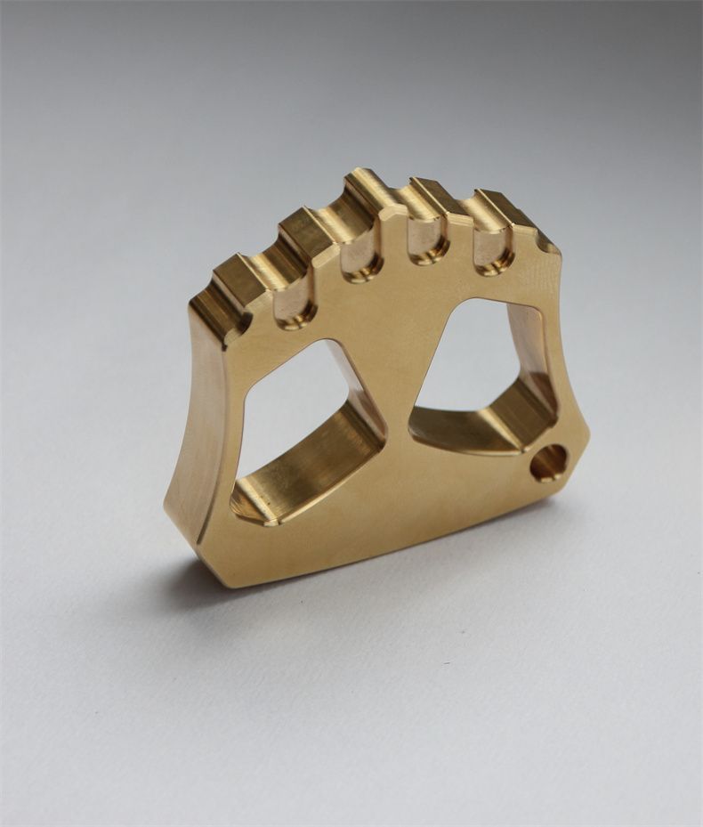 Mini Dual-Hole Brass EDC Tool for Outdoor Backpack Keychains