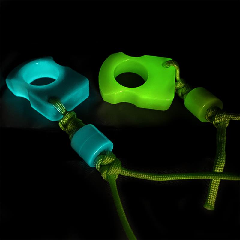 Fluorescent PA Plastic Single Hole Portable Outdoor EDC Tool