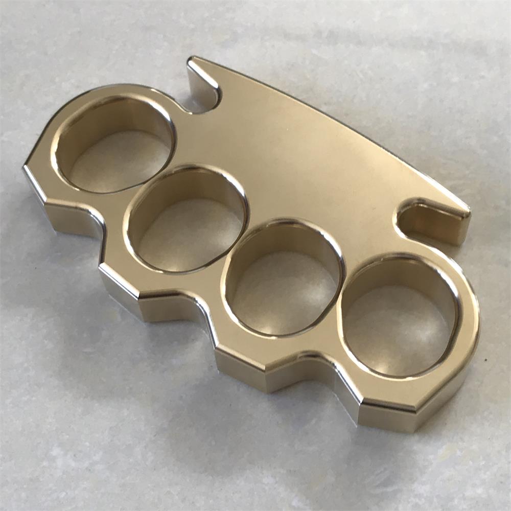 Mirror-Polished Brass Outdoor Bottle Opener Tool