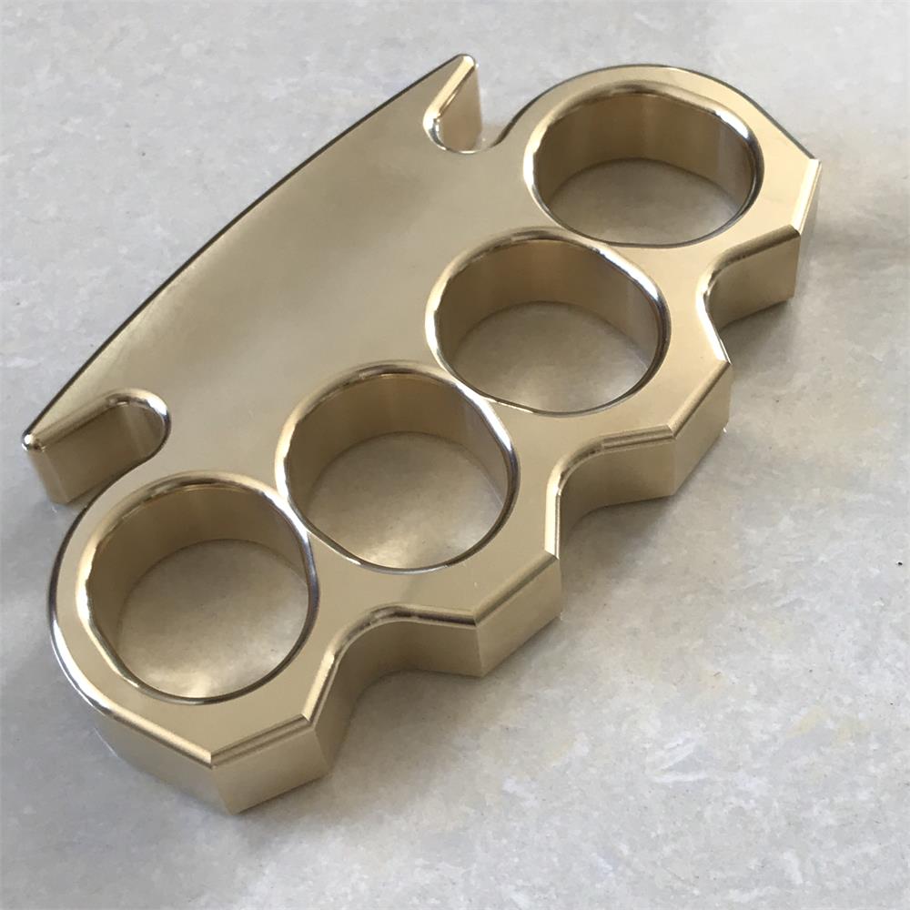 Mirror-Polished Brass Outdoor Bottle Opener Tool