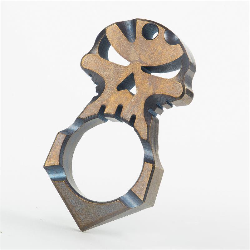 Portable Mini Titanium Skull Outdoor EDC Keychain Tool and Decoration
