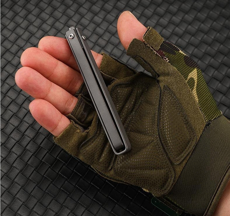 Leather Case Included Folding Outdoor Pocket Tool with Handle