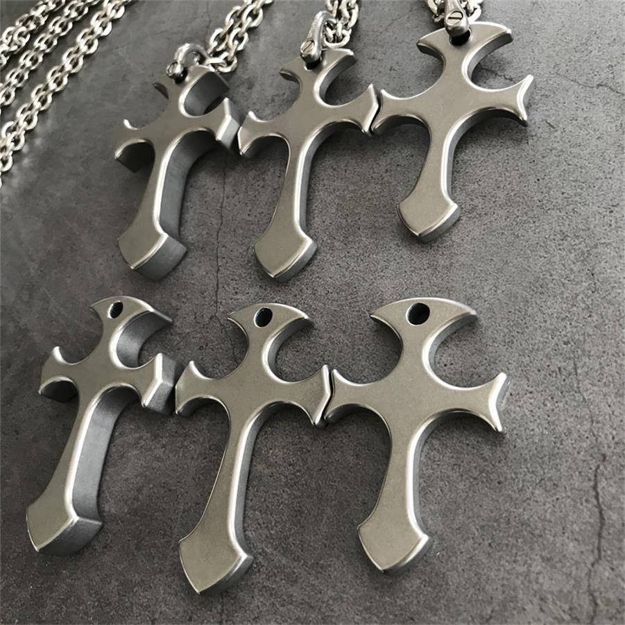 Cross Pattern Titanium Pendant Tool for Outdoor Carry