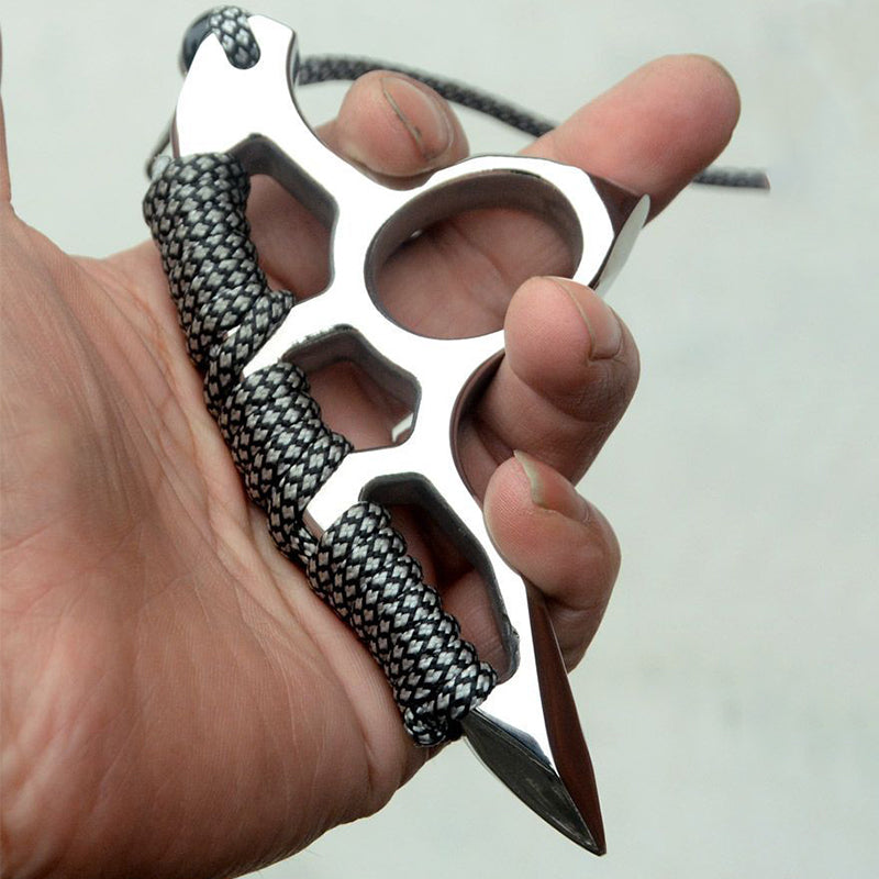 Thick Steel Single Hole EDC Tool Available With or Without Binding Rope
