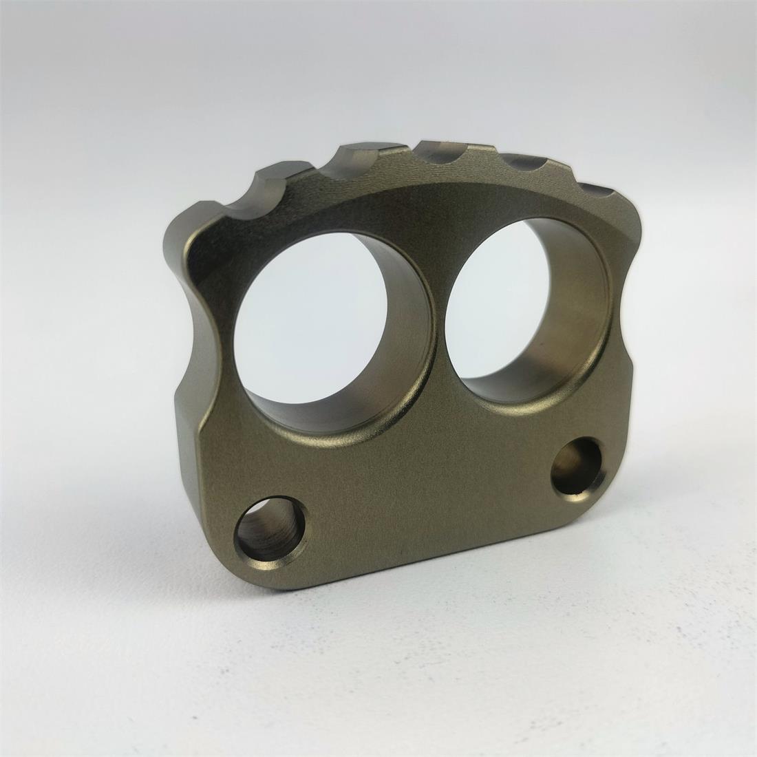 Thick Aluminum Mini Skull EDC Tool Featuring Two Portable Holes
