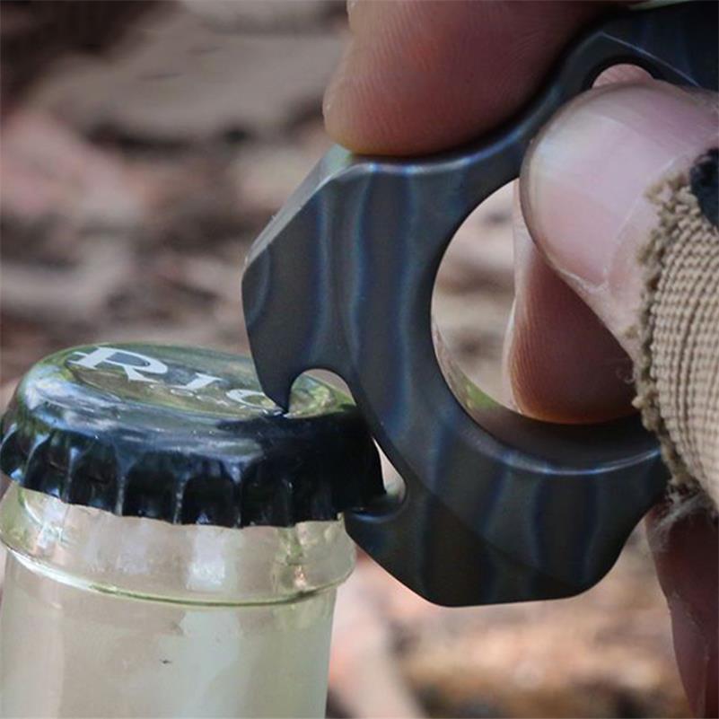 Portable Titanium Bottle Opener with Pendant Design for Everyday Carry