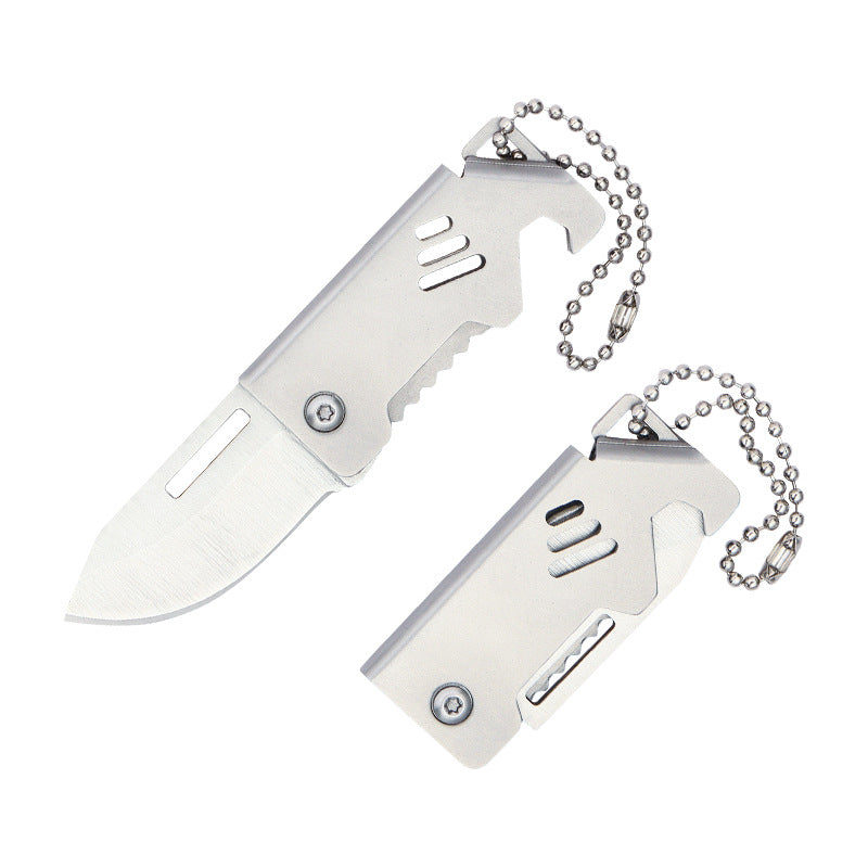 Portable Mini Folding Bottle Opener Pendant Keychain EDC Tool