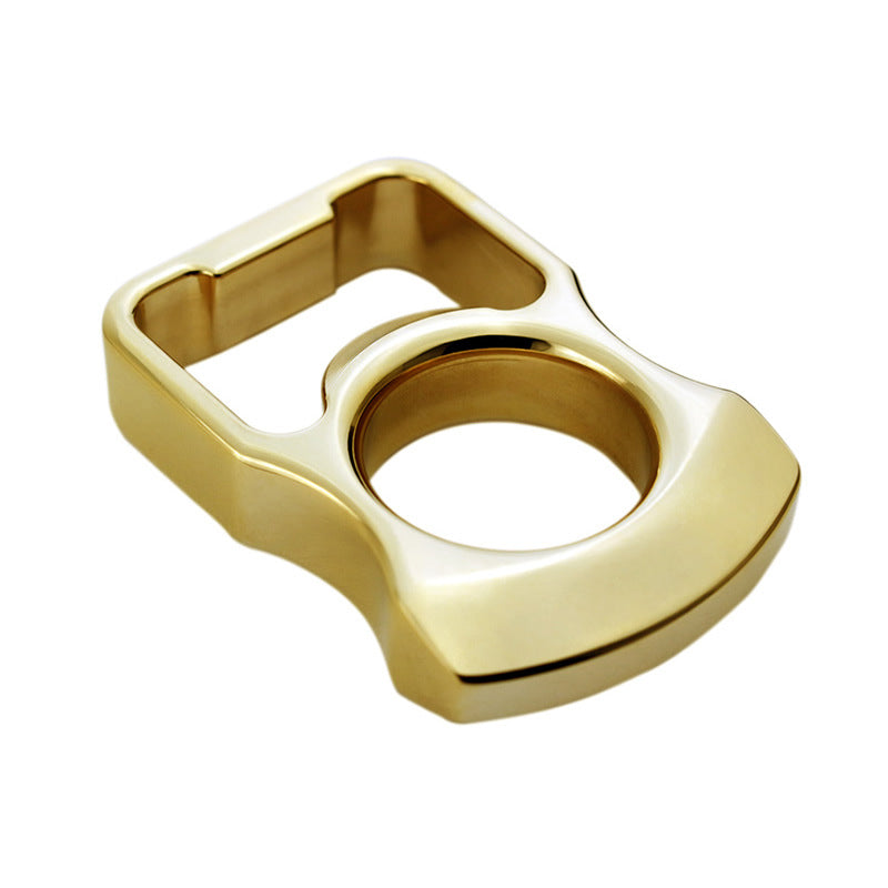 Handheld Brass Bottle Opener with Soft Arc for EDC