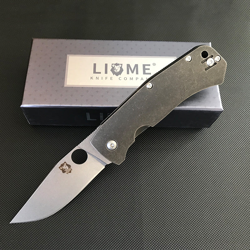 LIOME Folding Outdoor Tool with Titanium Alloy Handle and D2 Steel