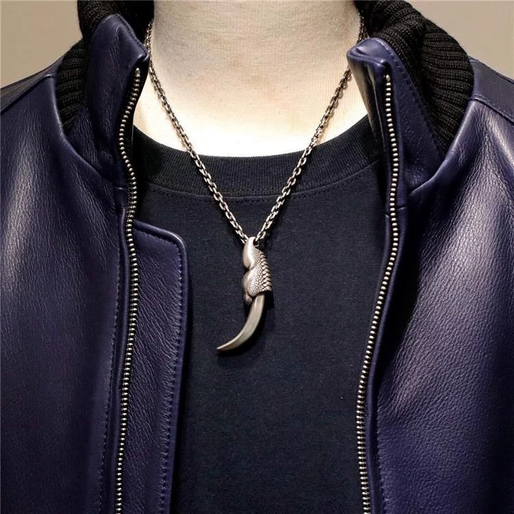 Etched Pendant Necklace Multifunctional EDC Backpack Charm