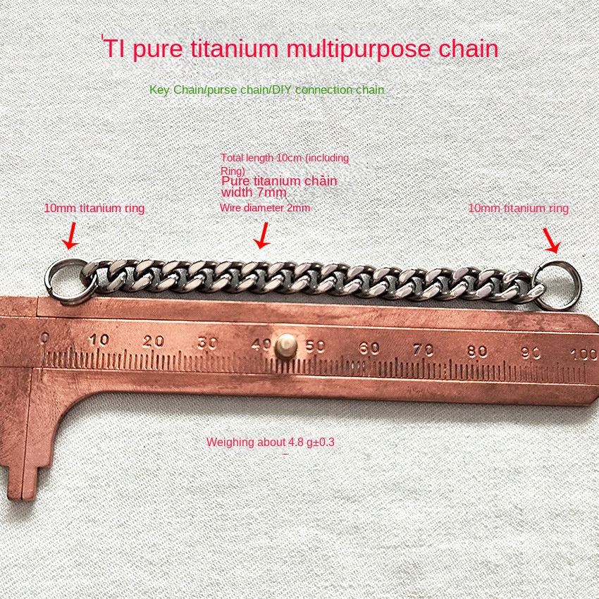 EDC Toothpick Tool Featuring 304 Steel and a Titanium Chain