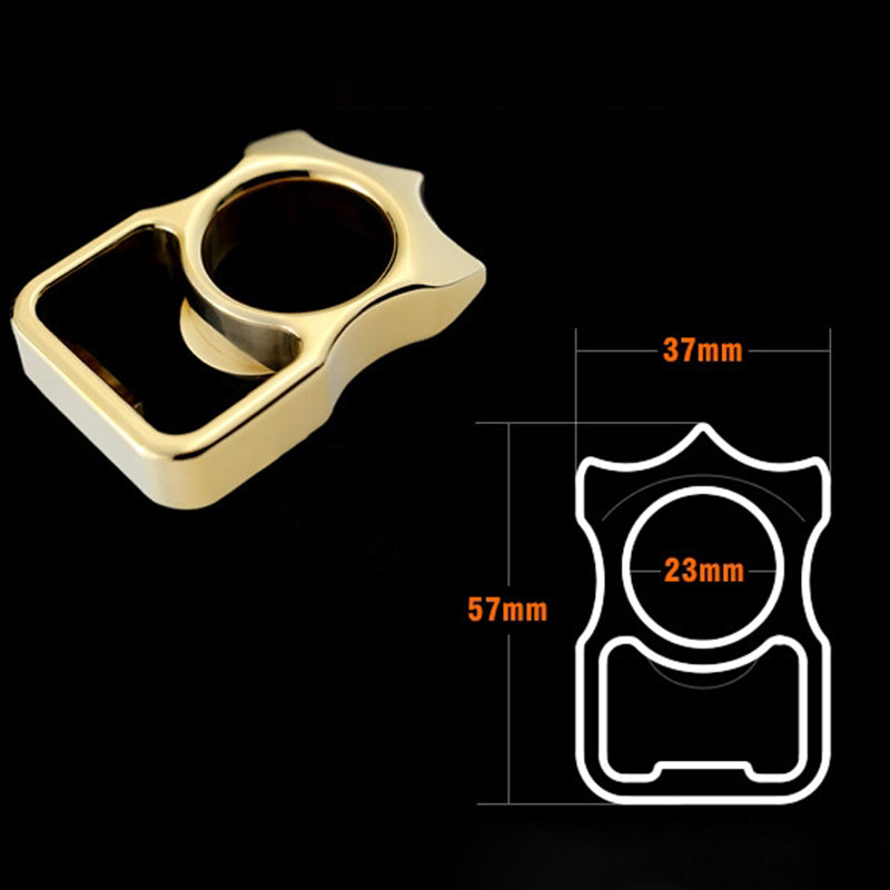 Portable Brass-Iron Bottle Opener for Outdoor EDC Use