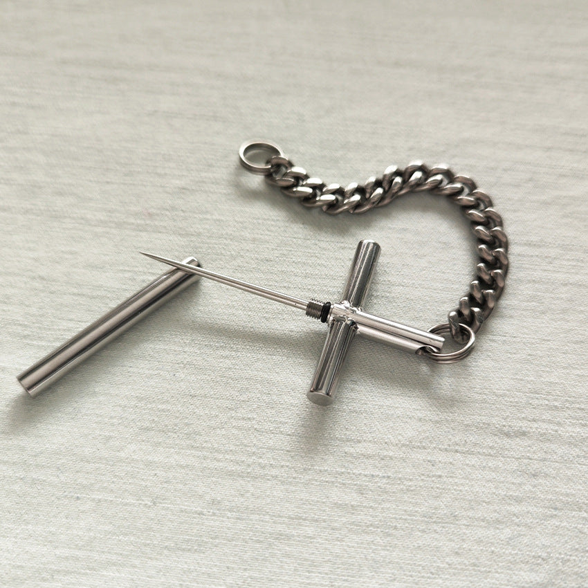 EDC Toothpick Tool Featuring 304 Steel and a Titanium Chain
