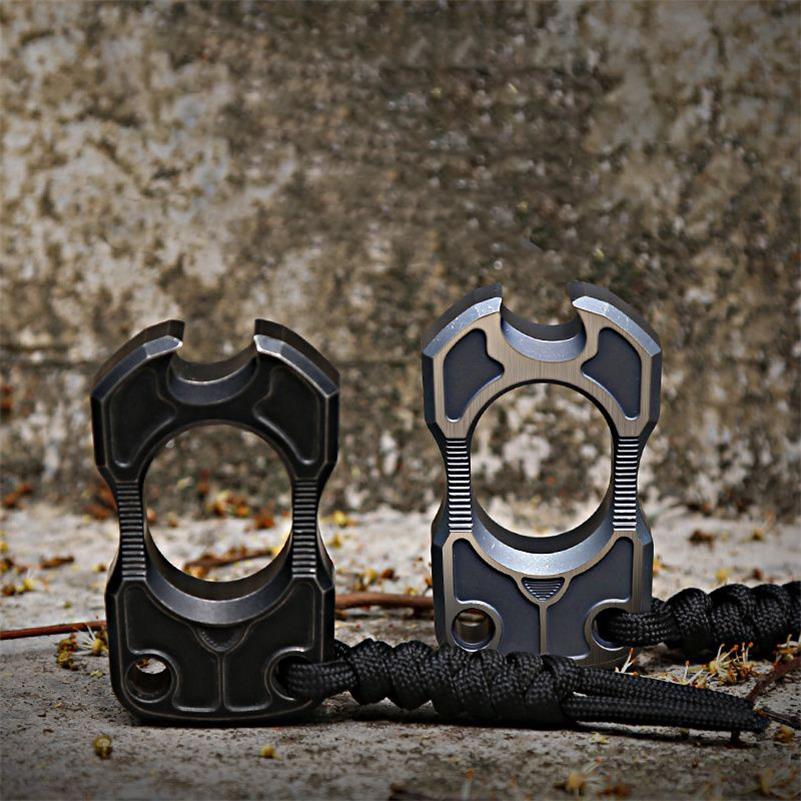 One-Finger Fit TC4 Titanium Outdoor Bottle Opener EDC Tool