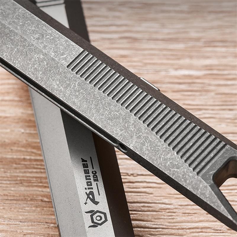 Ergonomic Titanium Sliding Pen with Built-in Crowbar