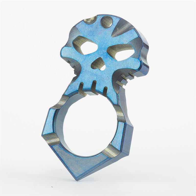 Portable Mini Titanium Skull Outdoor EDC Keychain Tool and Decoration