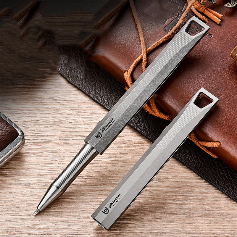 Ergonomic Titanium Sliding Pen with Built-in Crowbar