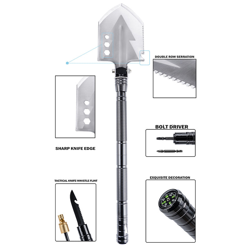 Outdoor Toolbox with Multifunctional Shovel Suit