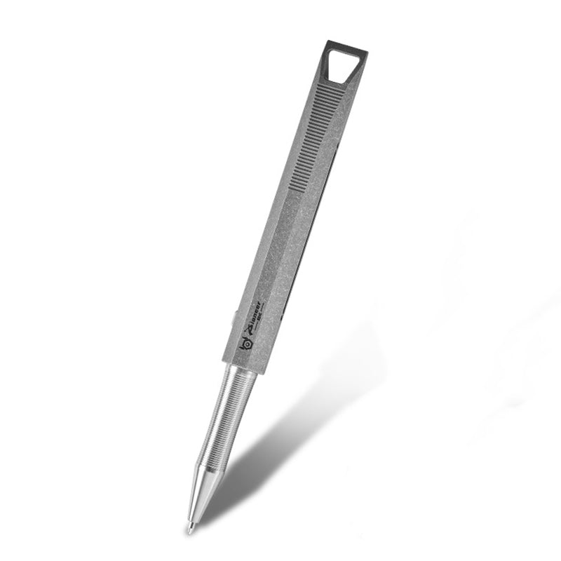 Ergonomic Titanium Sliding Pen with Built-in Crowbar